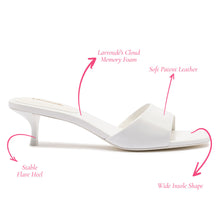 Load image into Gallery viewer, Greta Mule In White Patent Leather