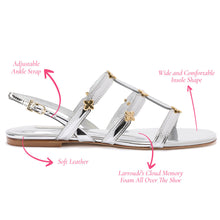 Load image into Gallery viewer, Harmony Flat Sandal In Silver Specchio