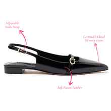 Load image into Gallery viewer, Ines Flat In Black Patent Leather