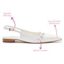 Load image into Gallery viewer, Ines Flat In White Patent Leather