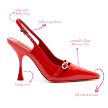 Load image into Gallery viewer, Ines Hi Pump in Scarlet Patent Leather