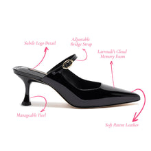 Load image into Gallery viewer, Ines Mule In Black Patent Leather