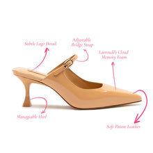 Load image into Gallery viewer, Ines Mule In Tan Patent Leather