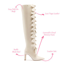 Load image into Gallery viewer, Larroudé for Jonathan Cohen: Tie Boot In Ivory Leather