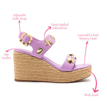 Load image into Gallery viewer, Madison Espadrille In Lilac Leather