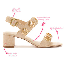 Load image into Gallery viewer, Milan Sandal In Beige Raffia