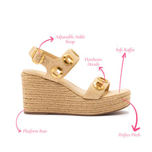 Load image into Gallery viewer, Milan Espadrille In Beige Raffia