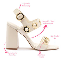 Load image into Gallery viewer, Milan Hi Sandal In Ivory Leather