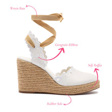 Load image into Gallery viewer, Poppy Espadrille In White Fabric