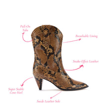 Load image into Gallery viewer, Thelma Boot In Tawny Stamped Leather