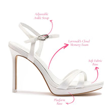 Load image into Gallery viewer, Angelina Sandal In White Satin