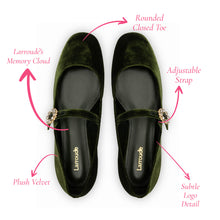 Load image into Gallery viewer, Blair Ballet Flat In Bosco Velvet