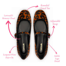 Load image into Gallery viewer, Blair Ballet Flat In Leopard Print Calf Hair