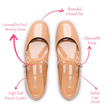 Load image into Gallery viewer, Blair Ballet Flat In Tan Patent Leather