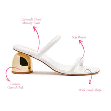 Load image into Gallery viewer, Dew Drop Mule In White Patent Leather