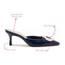 Load image into Gallery viewer, Flora Pump In Navy and Ivory Leather