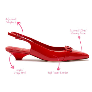 Franca Pump In Scarlet Patent Leather