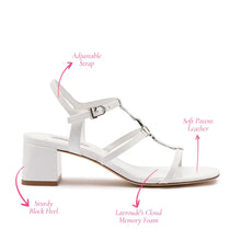 Load image into Gallery viewer, Hana Block In White Patent Leather