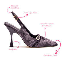 Load image into Gallery viewer, Ines Hi Pump In Purple Velvet