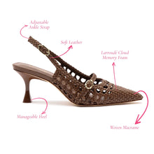 Load image into Gallery viewer, Ines Macrame Pump In Burnt Umber Leather