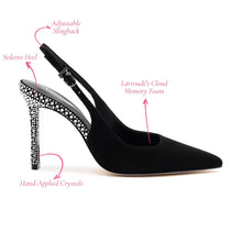 Load image into Gallery viewer, Kaitlan Crystal Pump In Black Suede