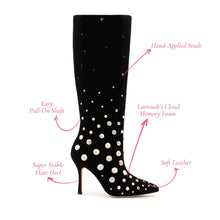 Load image into Gallery viewer, Kate Studs Boot In Black Suede