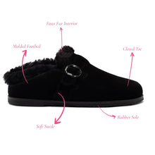 Load image into Gallery viewer, Milan Fur Clog In Black Suede