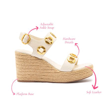 Load image into Gallery viewer, Milan Espadrille In Ivory Leather