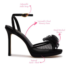 Load image into Gallery viewer, Salma Platform Sandal In Black Satin