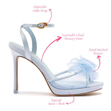 Load image into Gallery viewer, Salma Platform Sandal In Cerulean Blue Satin