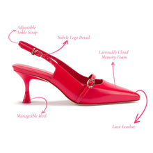 Load image into Gallery viewer, Ines Pump In Scarlet Leather