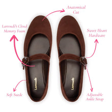 Load image into Gallery viewer, Verona Ballet Flat In Brown Suede