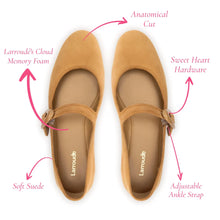 Load image into Gallery viewer, Verona Ballet Flat In Peanut Suede