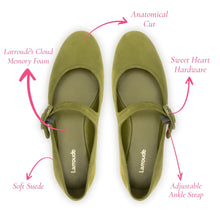 Load image into Gallery viewer, Verona Ballet Flat In Seaweed Suede