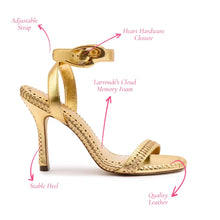 Load image into Gallery viewer, Verona Sandal In Gold Metallic Leather