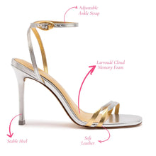 Load image into Gallery viewer, Vesper Sandal In Silver Metallic Leather