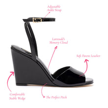 Load image into Gallery viewer, Yves Wedge In Black Patent Leather