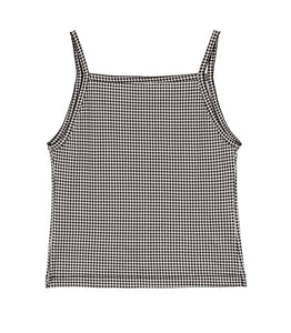 ANGIE TANK -- NOIR LA MADDALENA GINGHAM