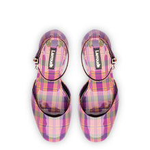 Load image into Gallery viewer, Ari Pump In Pink Tartan Patent Leather