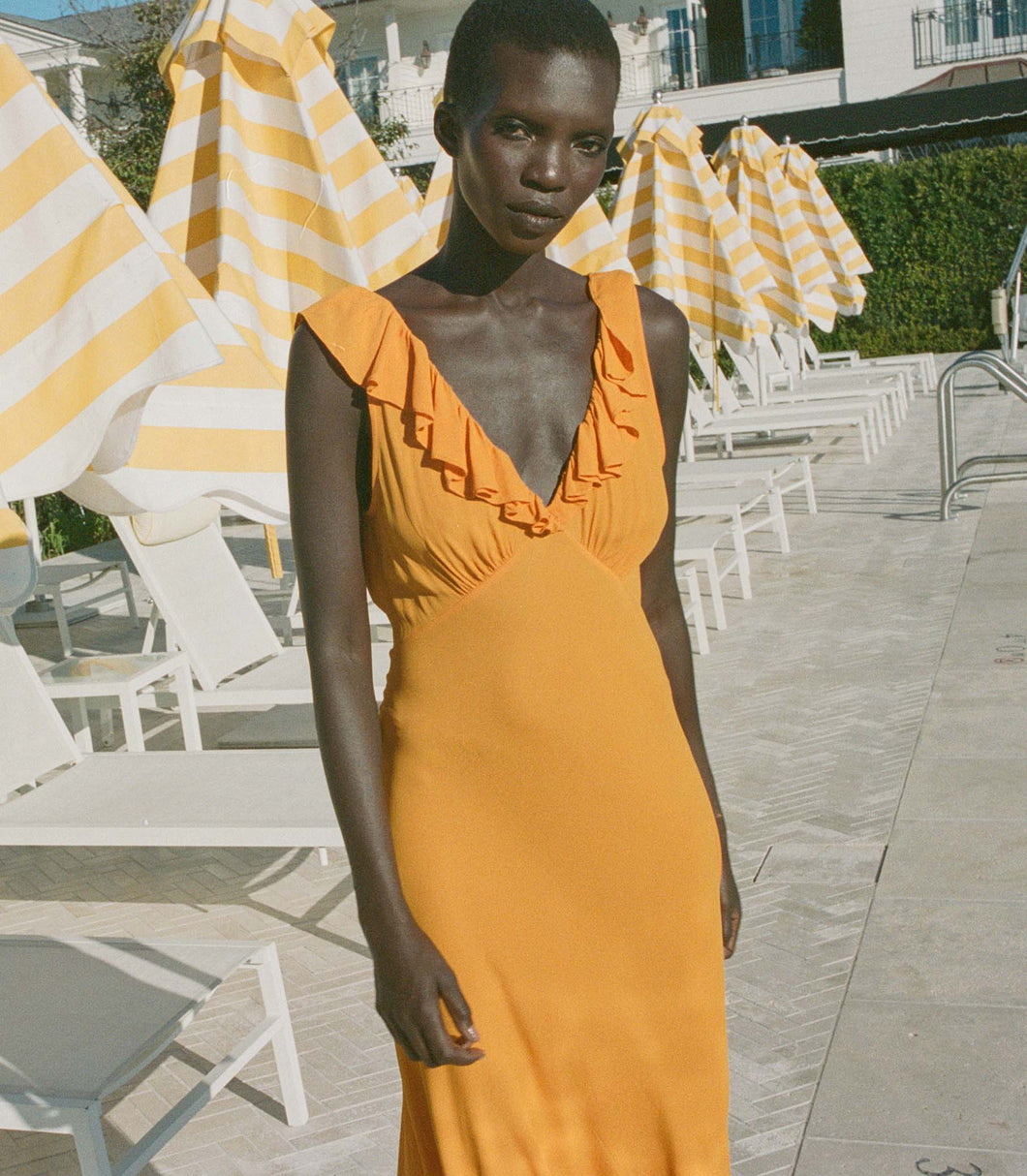 ARLEEN DRESS -- NASTURTIUM ORANGE