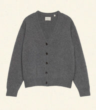 Load image into Gallery viewer, AURIE CASHMERE CARDIGAN -- CHARCOAL