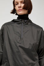 Load image into Gallery viewer, Amomento Glossy Nylon Half Zip Jumper in Charcoal