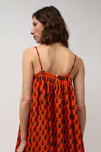 Load image into Gallery viewer, Anaak Etretat Print Handkerchief Dress in Vermillion Paisley