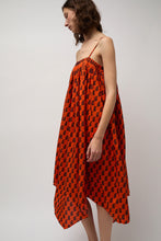 Load image into Gallery viewer, Anaak Etretat Print Handkerchief Dress in Vermillion Paisley