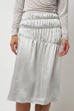 Load image into Gallery viewer, Anggae Satin Gather Long Skirt in Grey