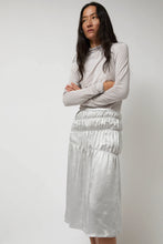 Load image into Gallery viewer, Anggae Satin Gather Long Skirt in Grey