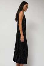 Load image into Gallery viewer, Anggae Washed Velvet Long Dress in Black