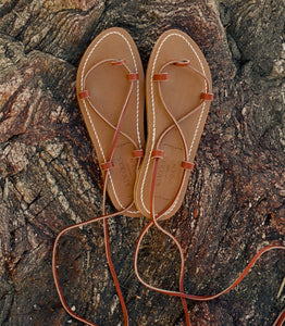 DÔEN & K.JACQUES BIKINI SANDAL -- ROUGE VACHETTA