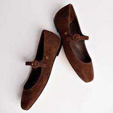 Load image into Gallery viewer, Blair Ballet Flat In Brown Suede