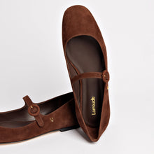 Load image into Gallery viewer, Blair Ballet Flat In Brown Suede